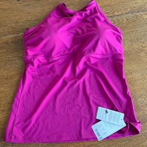Athleta high neck tie back tankini top